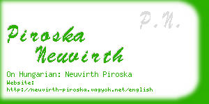 piroska neuvirth business card